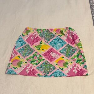 Lilly Pulitzer Pink and Blue Mini Skirt